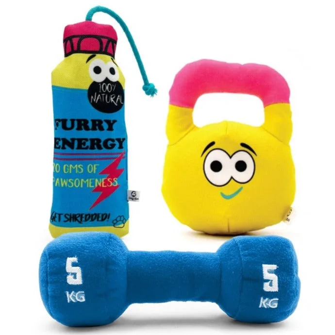 - Pet teething toy recommendationsGoofy Tails Gym Series Combo (Kettlebell+Dumbbell + Energy Drink) Plush Toys for Dogs - Pet teething toy recommendationsGoofy Tails Gym Series Combo (Kettlebell+Dumbbell + Energy Drink) Plush Toys for Dogs