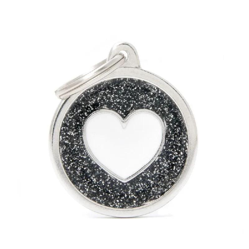  . **Pet clothes are thickened in winter**Shine Black Circle With White Heart