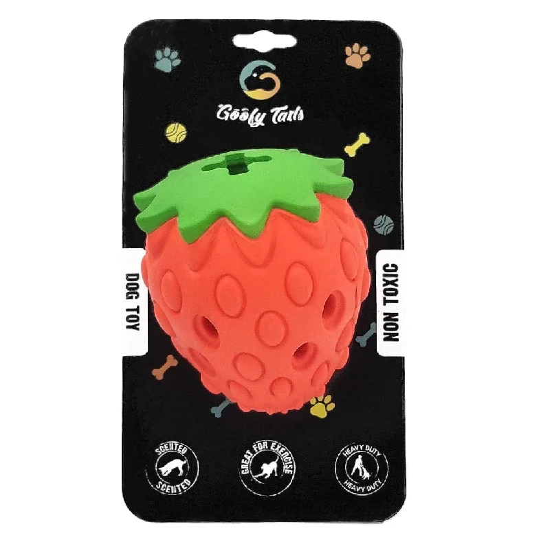 - Toys suitable for multi-pet familiesGoofy Tails Fruity Bites Strawberry Natural Rubber Chew Toy for Dogs - Toys suitable for multi-pet familiesGoofy Tails Fruity Bites Strawberry Natural Rubber Chew Toy for Dogs