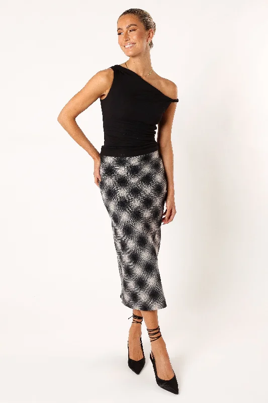 - ​​Pet toys under    yuanUrsula Plaid Skirt - Charcoal