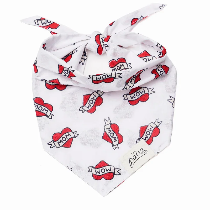 Winter warm clothes for catsLove Mom Dog Bandana