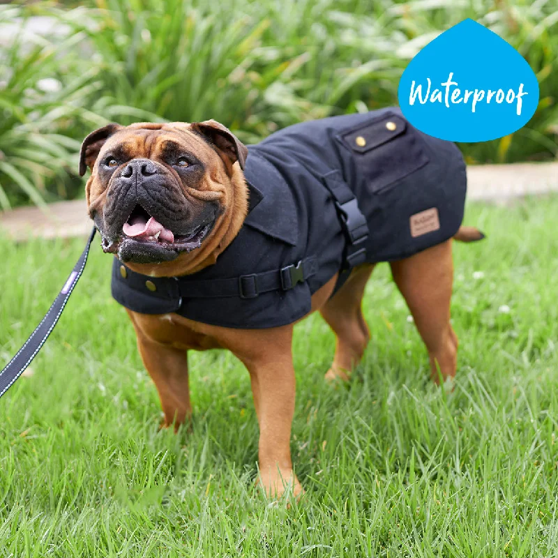 - Dog heart rate monitoring collarAussie Oilskin Dog Coat - Black