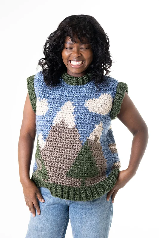  -Anti-scratch sofa protective coverMountain Scene Vest (Crochet)