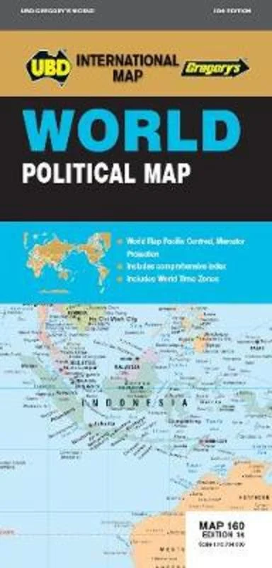 ---World Political Map 160 16th ed