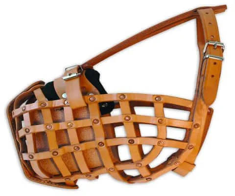 - ​​Christmas pet Christmas clothingAkah Leather Basket Muzzle