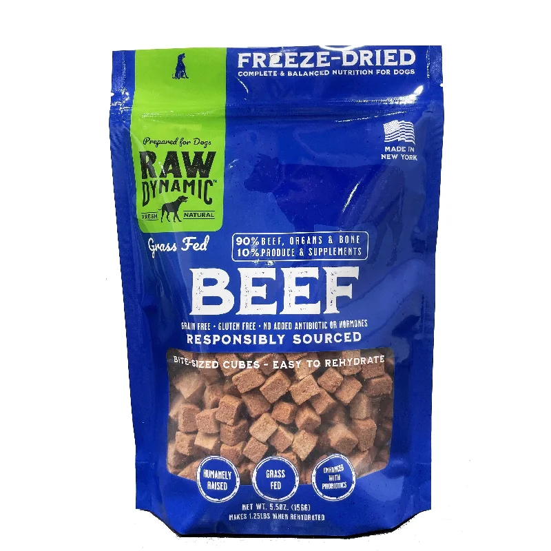 Pet ProductsRaw Dynamic Freeze-Dried Grass-Fed Beef Recipe Dog Food,