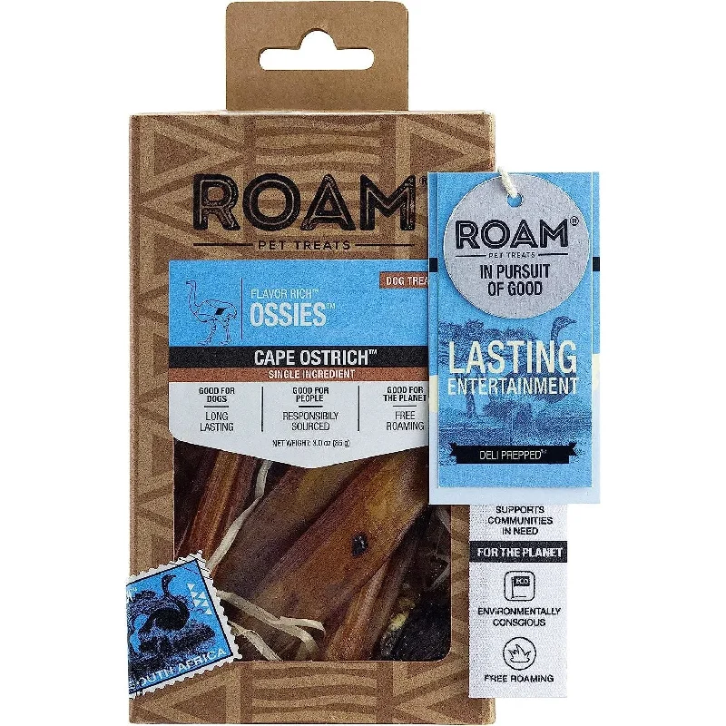 - Teething and chewing toys for puppiesRoam Pet Treats Ossies Ostrich Tendons Chews for Dogs 3oz - Teething and chewing toys for puppiesRoam Pet Treats Ossies Ostrich Tendons Chews for Dogs 3oz