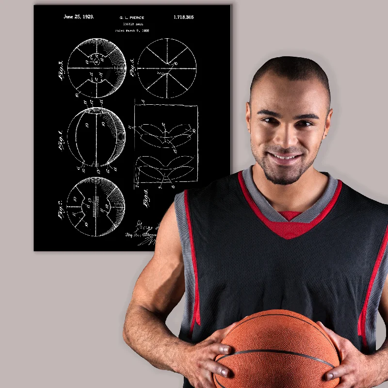 ---Basketball Canvas Patent Print