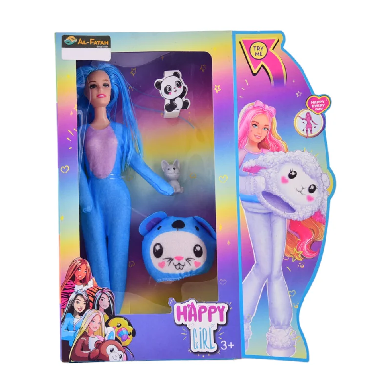 - Custom pet birthday cakeD3302 HAPPY GIRL DOLL W-PET IR