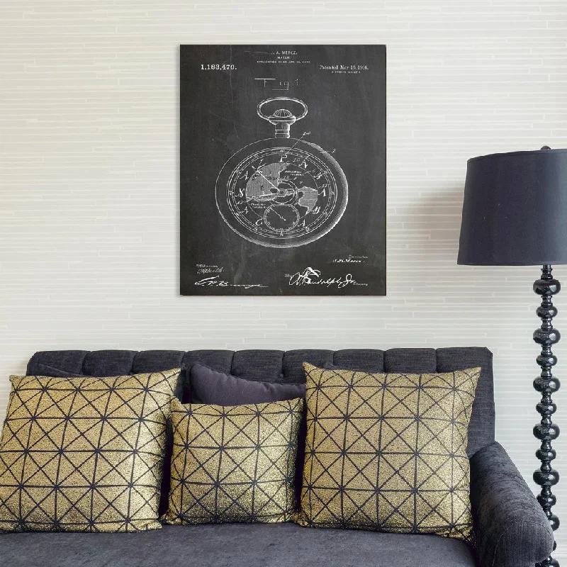 - Pet stroller can be taken on the planePocket Watch Canvas Patent Print