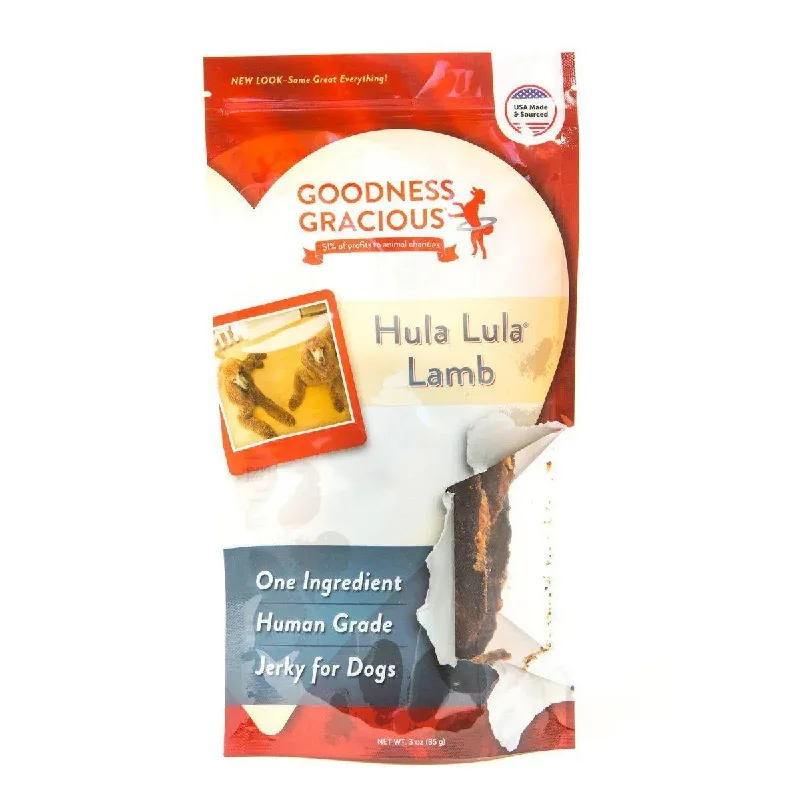 - Car dog seat beltGoodness Gracious Hula Lula Lamb Jerky For Dogs 3oz