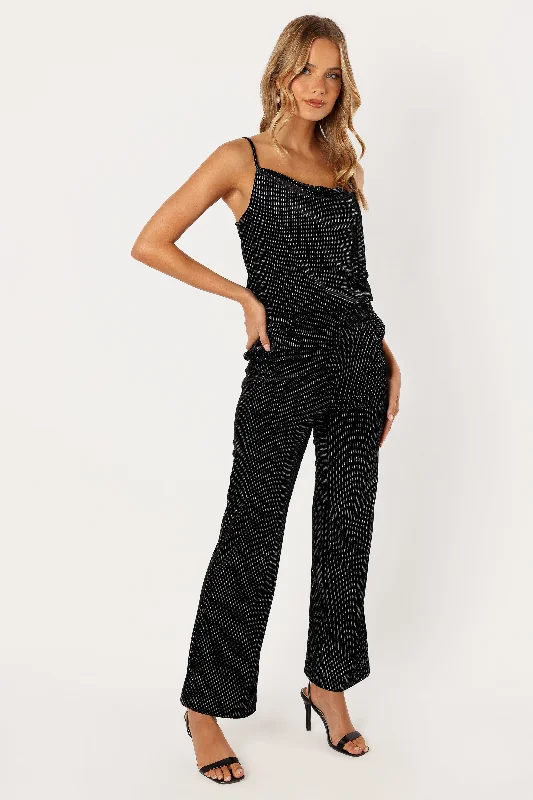 - Chinchilla cooling ice nest ceramic plateEnsley Velvet Shimmer Pant - Black