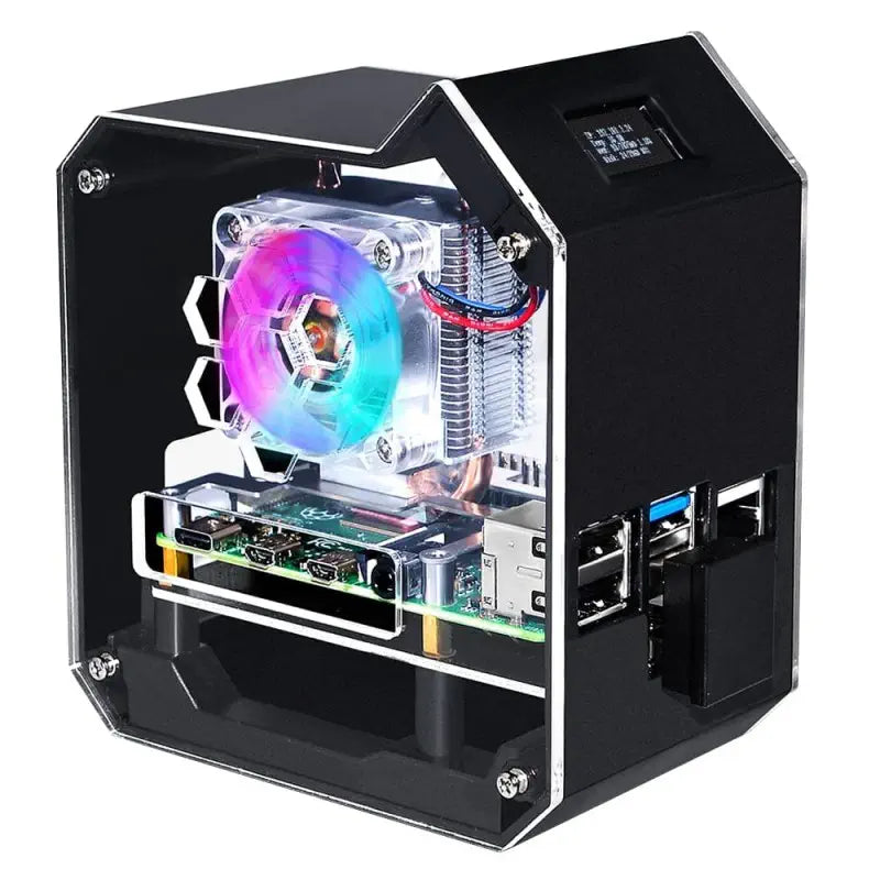 - Pet fence foldable indoorMini Tower NAS Kit for RPi 4B, 2TB M.2 SATA SSD, Heat Dissipation, OLED Screen - Pet fence foldable indoorMini Tower NAS Kit for RPi 4B, 2TB M.2 SATA SSD, Heat Dissipation, OLED Screen