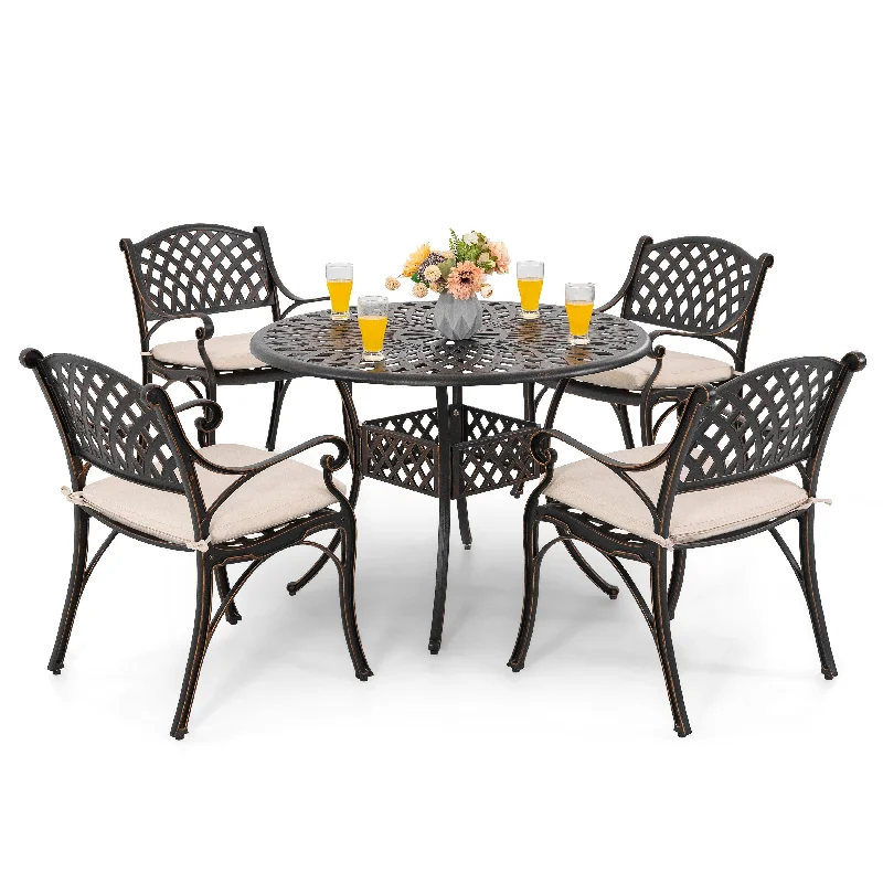 - Pet water dispenser UV sterilization versionOutdoor 5-Piece Cast Aluminum Dining Set, with Cushions, Antique Bronze