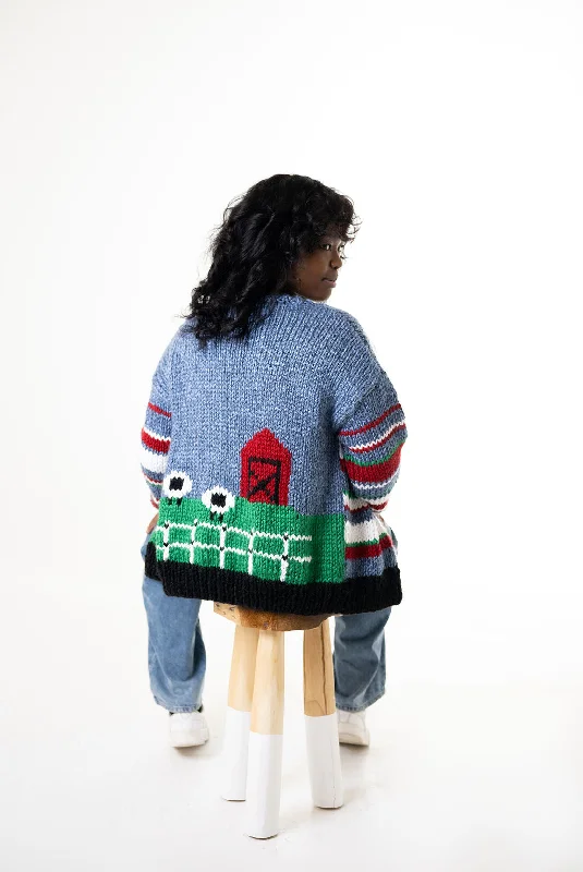 - Remote interactive pet feederFarm Scene Cardigan (Knit)