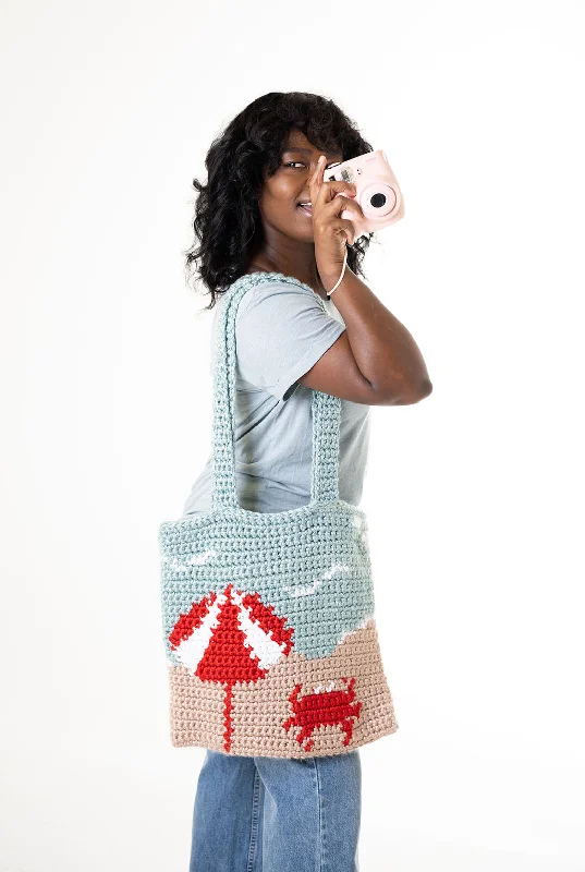 -Anti-scratch scratching board AND cat bed in oneBeach Scene Bag (Crochet)