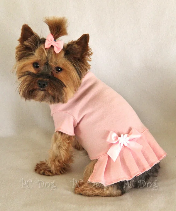 Pet sun protection clothesPink T-Shirt Dress