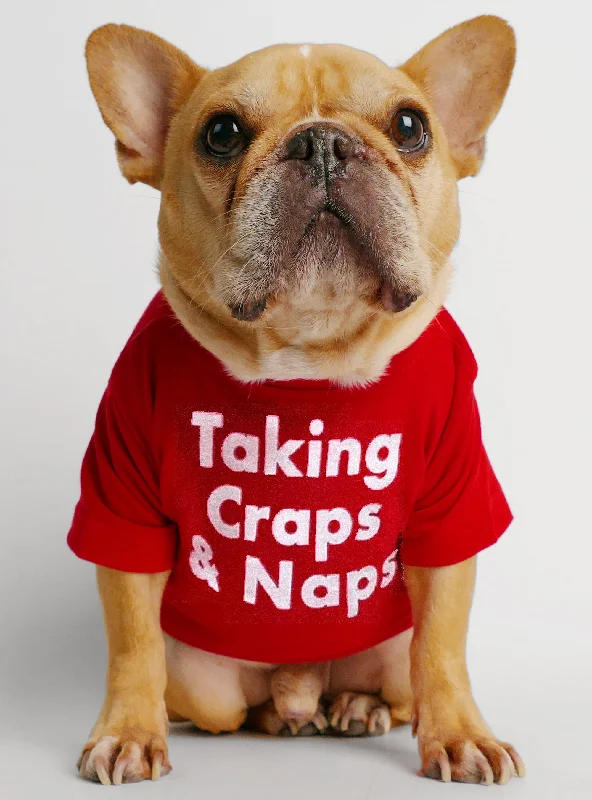 Pet night clothes with LED lightsTaking Craps And Naps Dog Tee