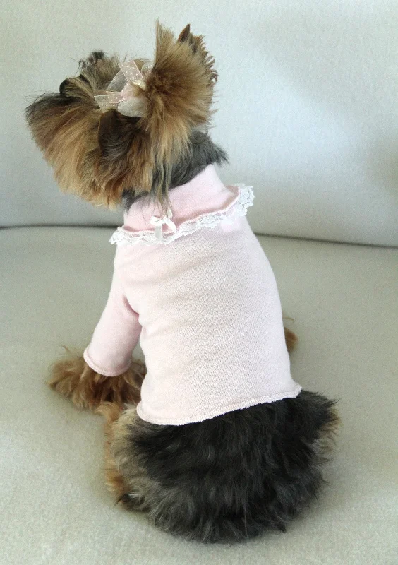 Pet ClothesPink Lace Turtleneck