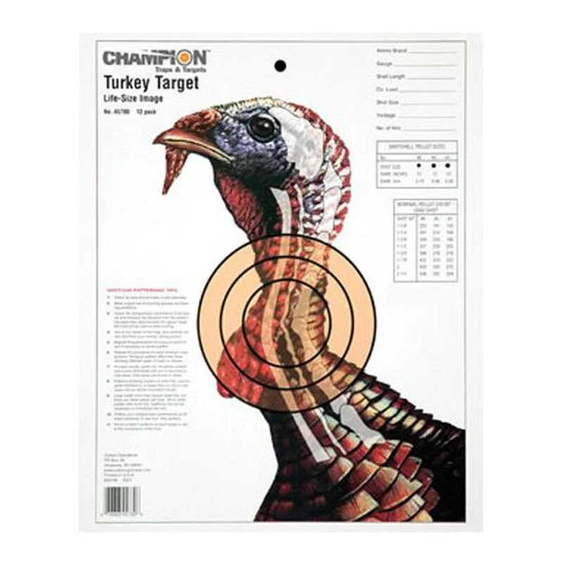 - Foldable and portable cat bagChampion Turkey Sight In Target Life Paper 12 Pack