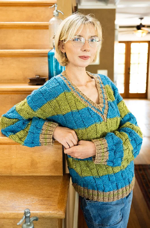 - Deodorizing cat litter tofu litterBasketweave Stripe Sweater (Knit)