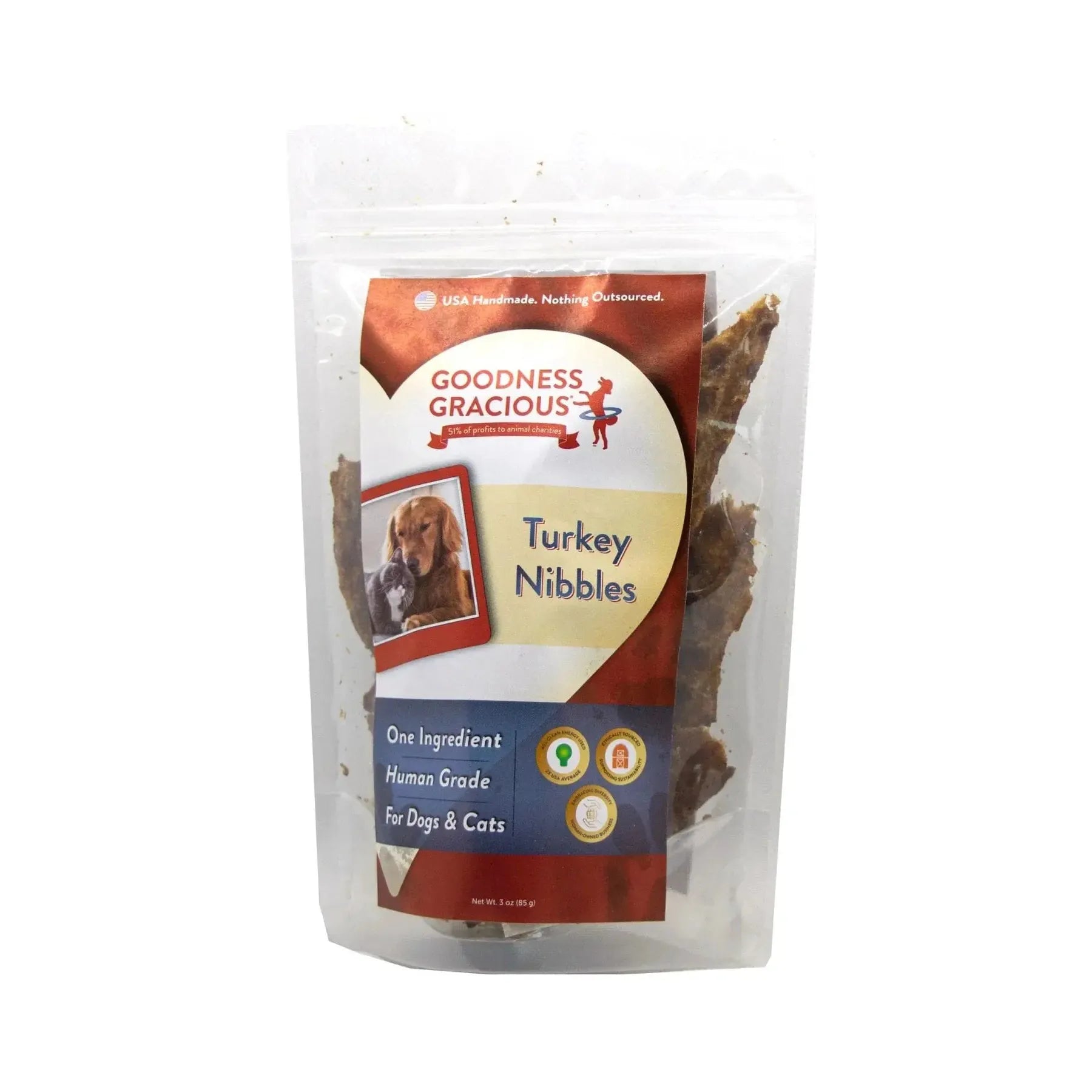 - ​​Pet toys under    yuanGoodness Gracious Turkey Nibbles Dog and Cat Treats 3oz