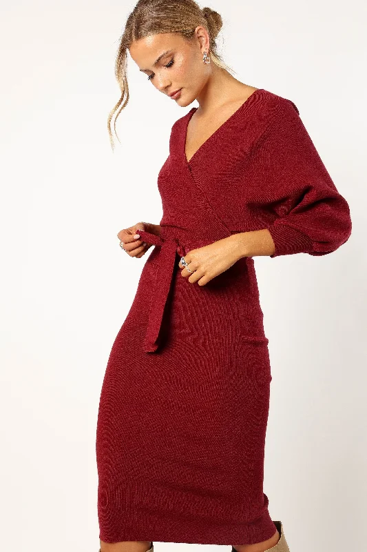 - Postoperative pet anti-licking Elizabethan collarNate Dress - Merlot