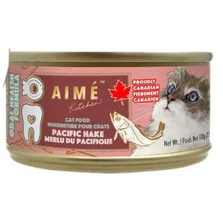 - Pet tear stain cleaning wipesAime Kitchen Oral Health Minced Pacific Hake Wet Cat Food 24/3.5oz - Pet tear stain cleaning wipesAime Kitchen Oral Health Minced Pacific Hake Wet Cat Food 24/3.5oz