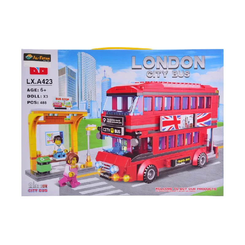 Pet ProductsLX-A423 LONDON CITY BUS BLOCKS 488PC A.I