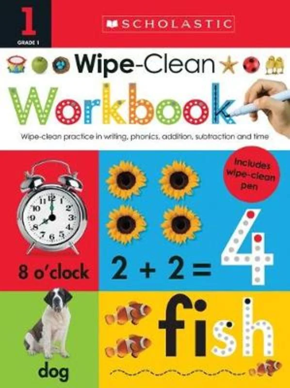 - Pet tear stain cleaning wipesWipe-Clean Workbook Grade 1
