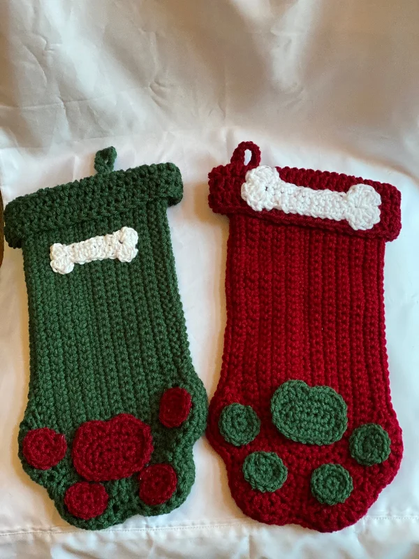 Small dog clothesLarge Red or Green Christmas Stocking