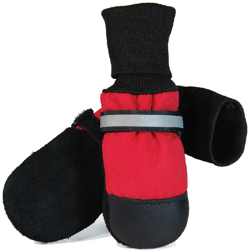 Pet rehabilitation recovery clothes (such as post-operative clothes)Muttluks - Fleece-lined Dog Boots Red Pack of 4