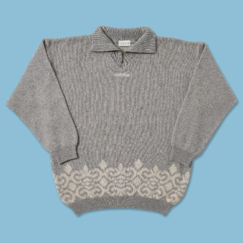 - Rabbit grass rack to prevent waste food boxVintage DS adidas Q-Zip Knit Sweater Large