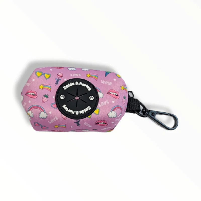 - Organic cotton dog bibsZelda and Harley Pink Pawer Poop Bag Holder