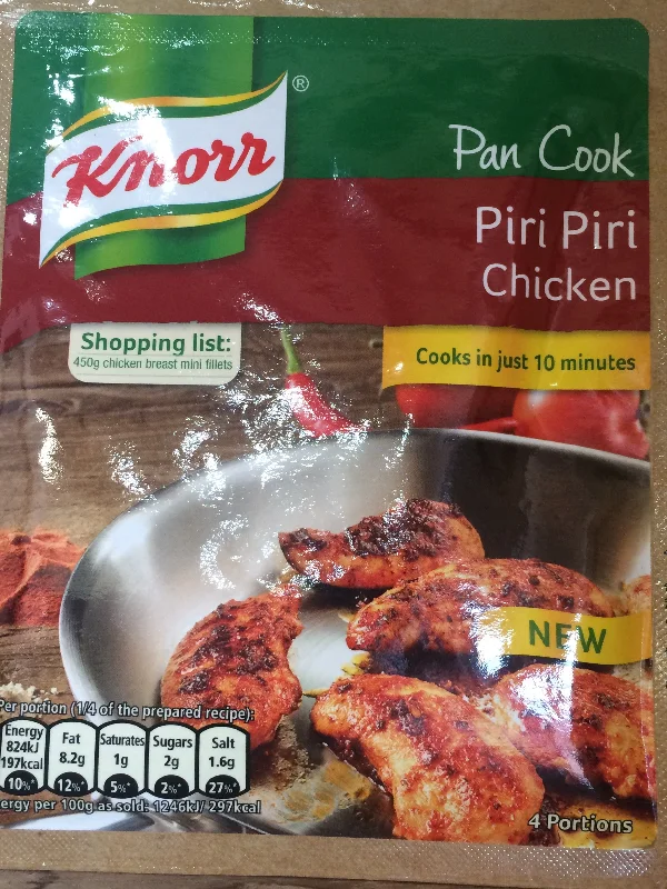 - Air box TSA certified check-inKnorr Pan cook Piri Piri Chicken 29g