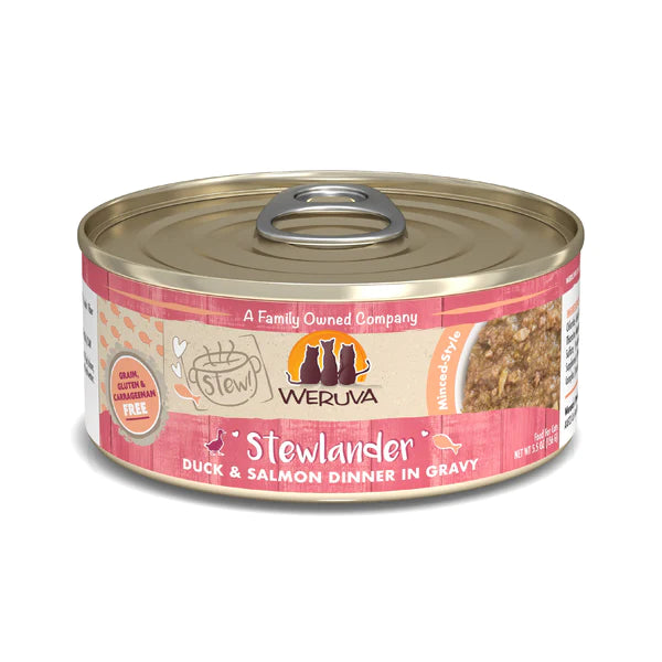   - Recommended online stores for cat food  Weruva Cat Stews Stewlander Duck & Salmon