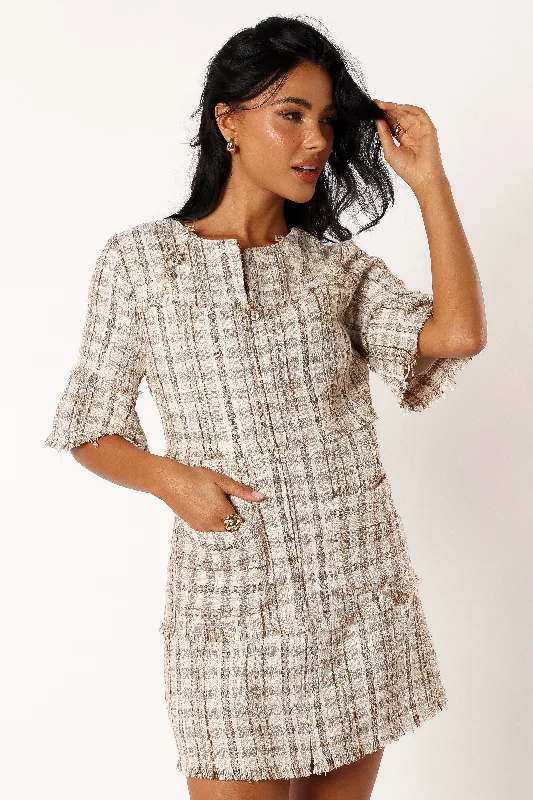 - Dog heart rate monitoring collarCalloway Mini Dress - Cream Tweed