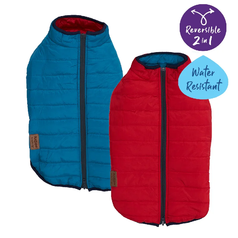 - Winter dog thick down jacketReversible Puffer Dog Jacket - Red & Blue
