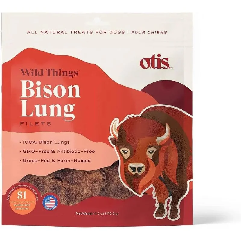 - Automatic induction pet water dispenserOTIS Wild Things Grass-Fed Bison Lung Filets Dog Treats 4oz - Automatic induction pet water dispenserOTIS Wild Things Grass-Fed Bison Lung Filets Dog Treats 4oz
