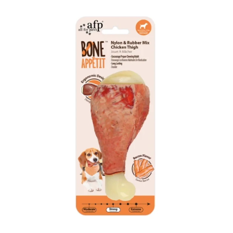 - Cat stress soothing sprayAFP Bone Appetit Nylon & Rubber Chicken Thigh