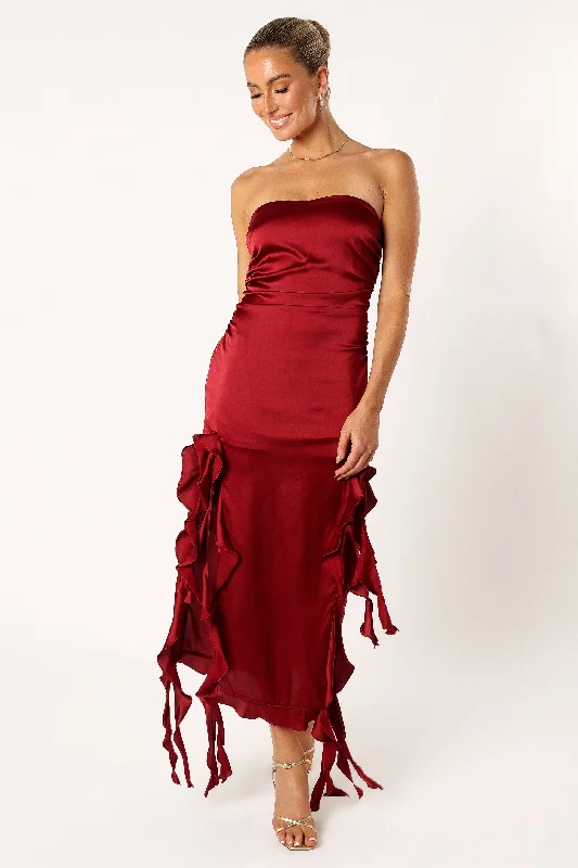 - Pet diabetes prescription foodLee Strapless Midi Dress - Wine
