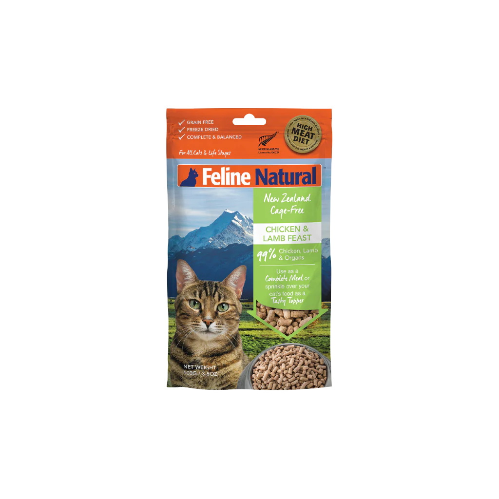    - High-fiber cat food  Feline Naturals Chicken & Lamb 320g/11oz