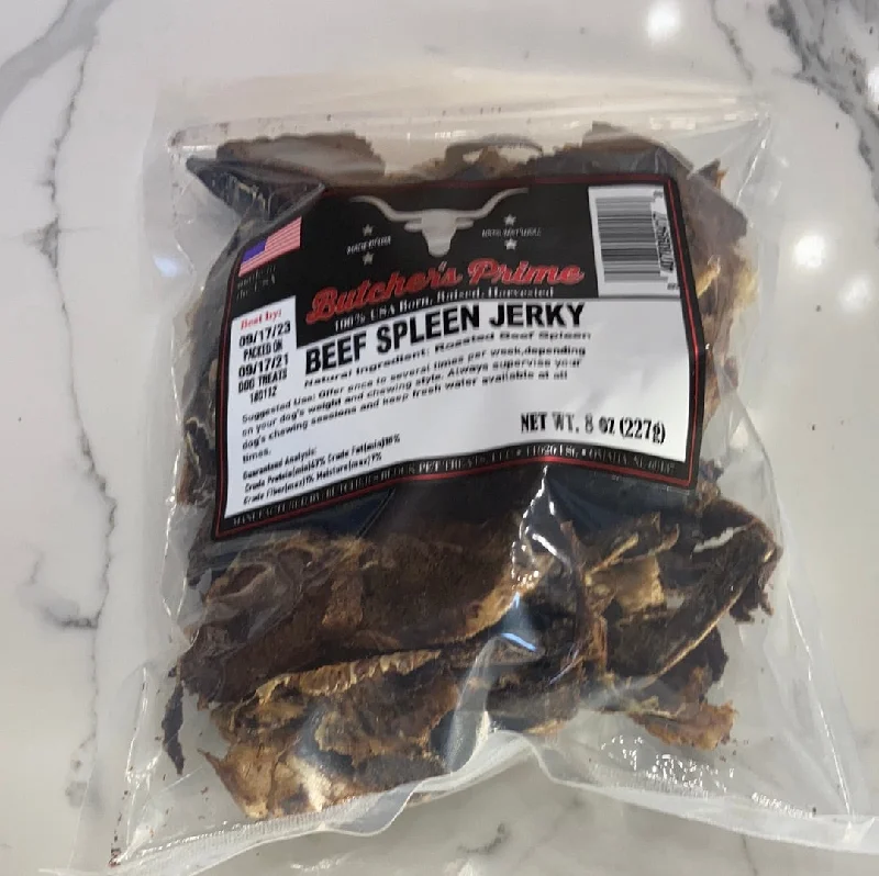  -Fish-containing dog foodBeef Spleen Jerky -  3 Sizes