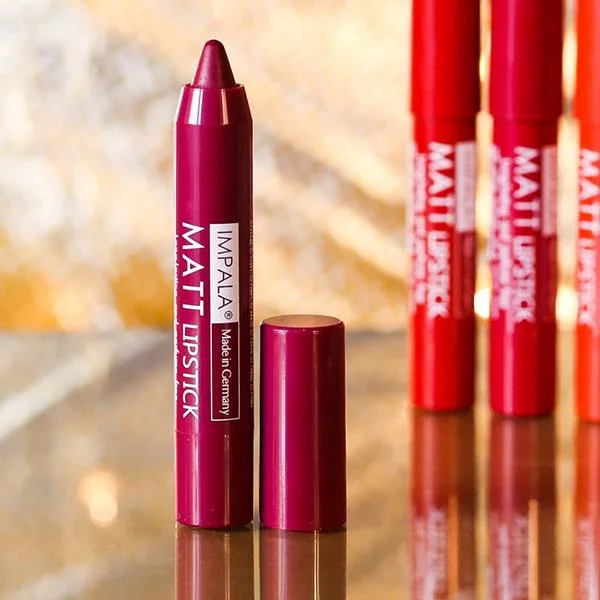 ---Impala Automatic Matt Lipstick Long Lasting No 14 Violet Sec