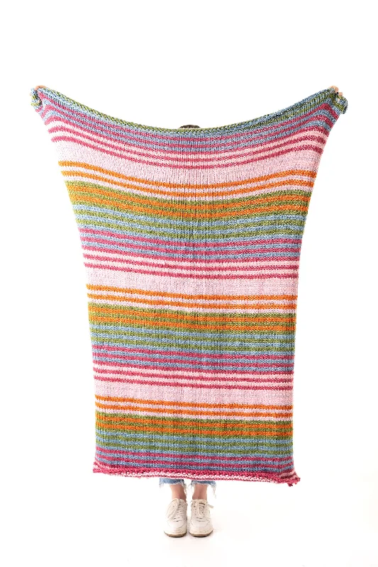 - Automatic temperature adjustment cat bedMixed Stripe Throw (Knit)