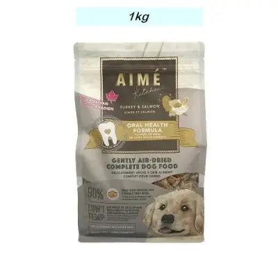 ---Aime Kitchen Oral Health Air Dried Turkey & Salmon Recipe Dog Food 2.2lb