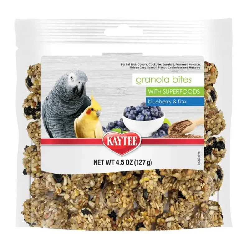 - Parrot climbing and standing wooden frameKaytee Granola BItes Berry and Flax Bird Treats - Parrot climbing and standing wooden frameKaytee Granola BItes Berry and Flax Bird Treats