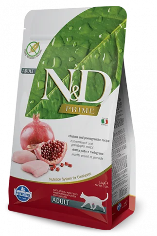    - Cat food for digestive health  Farmina N&D Cat Prime Chicken & Pomegranate Adult