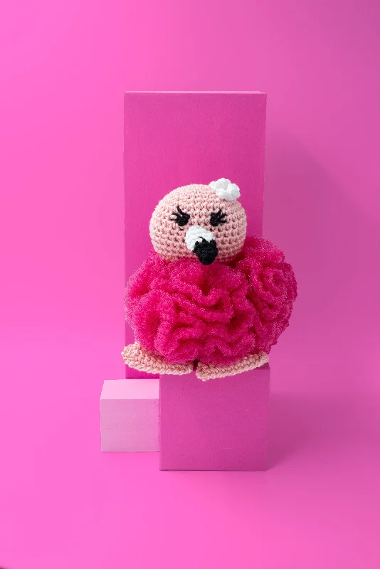 - Parrot climbing and standing wooden frameFlamingo Scrubby Buddy (Crochet)