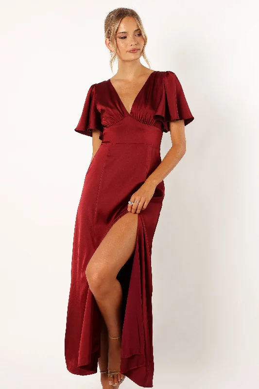 - Natural latex pet mattressCasper Maxi Dress - Wine